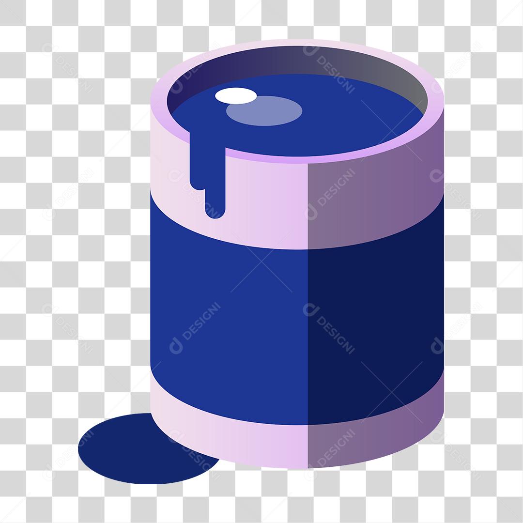 Desenho de lata de tinta roxa