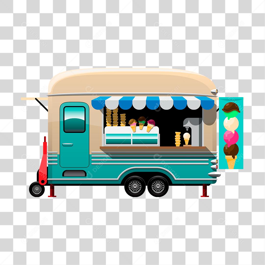 Desenho de food truck