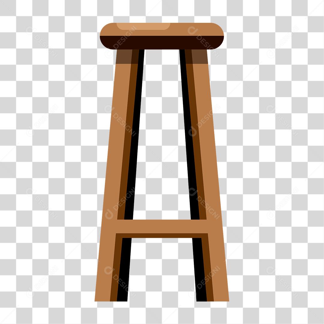 Desenho de cadeira de madeira