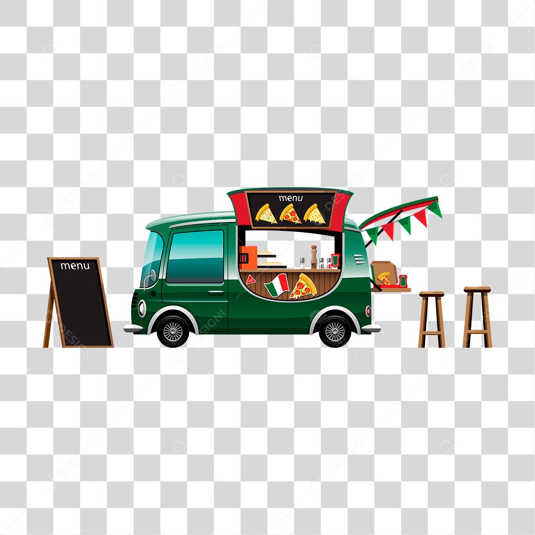 Desenho de food truck