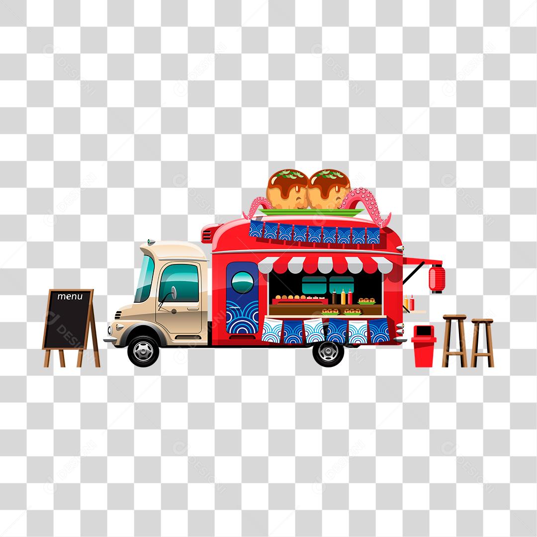Desenho de food truck