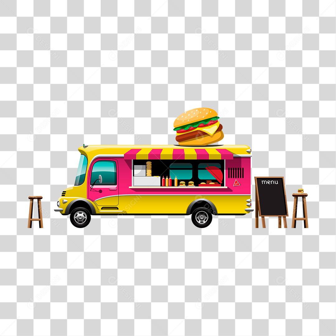 Desenho de food truck