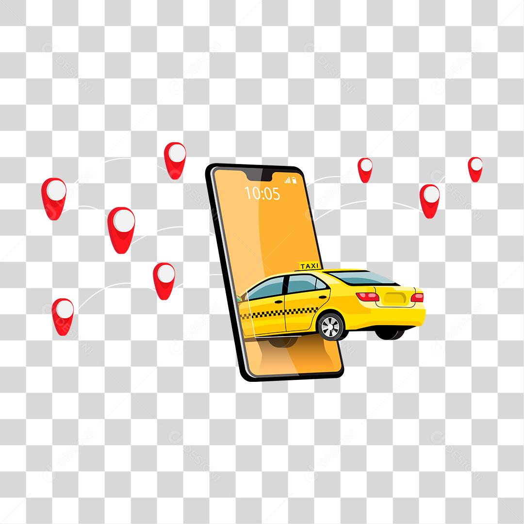 Desenho de taxi