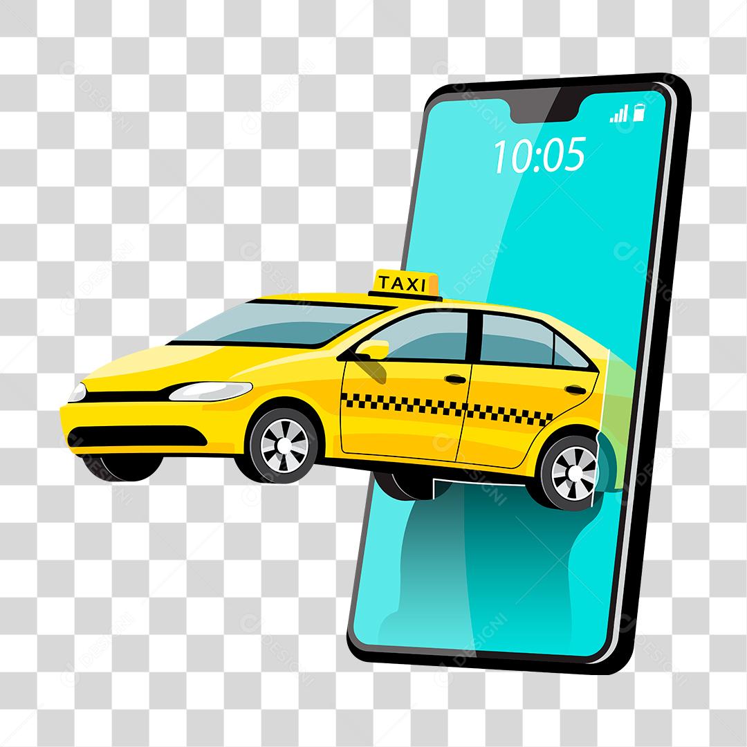 Desenho de taxi