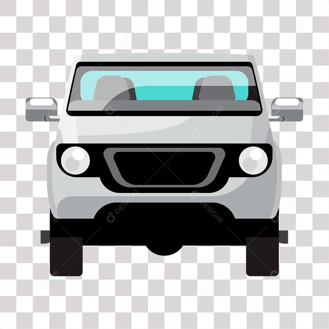 desenho de frente de camionete de cor branca