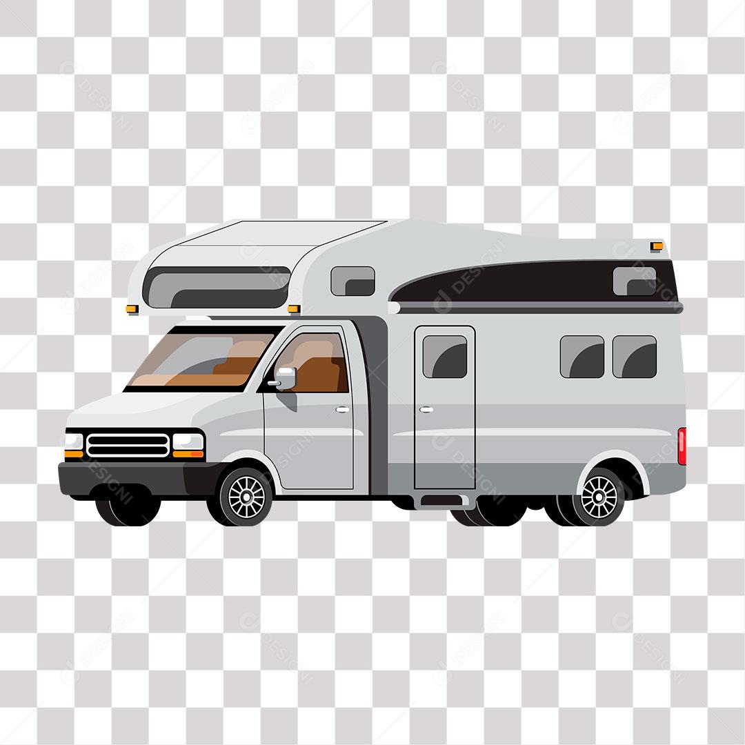 desenho de trailer de família de passeio