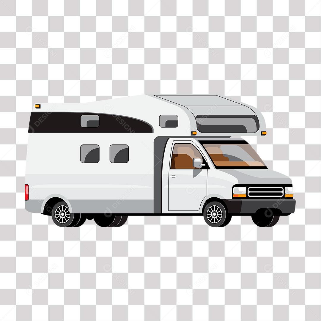 desenho de trailer de família de passeio