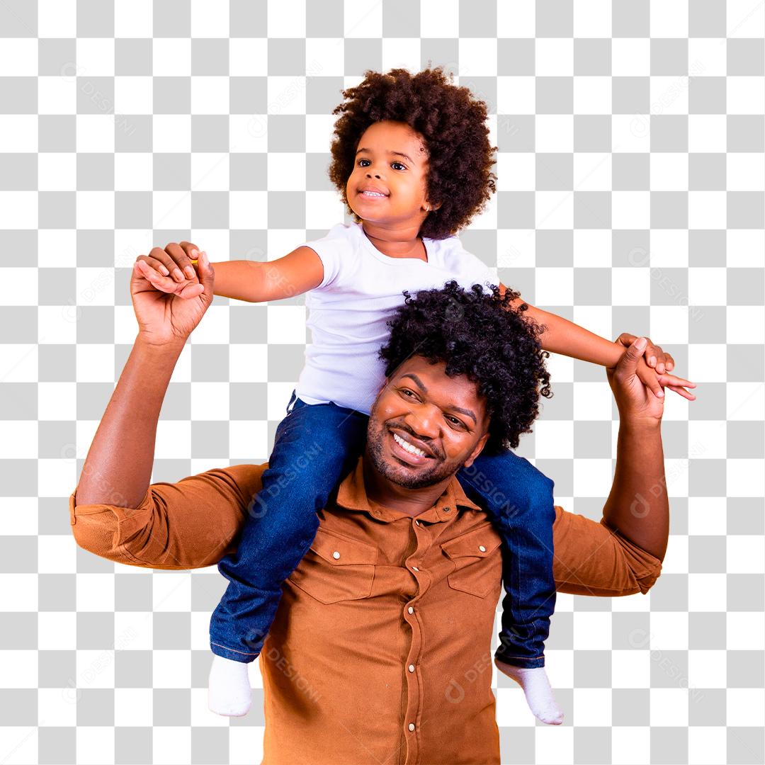 Pai e filha sorrindo e brincando Dia dos pais