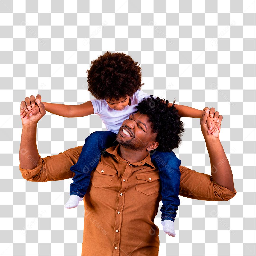 Pai e filha sorrindo e brincando Dia dos pais