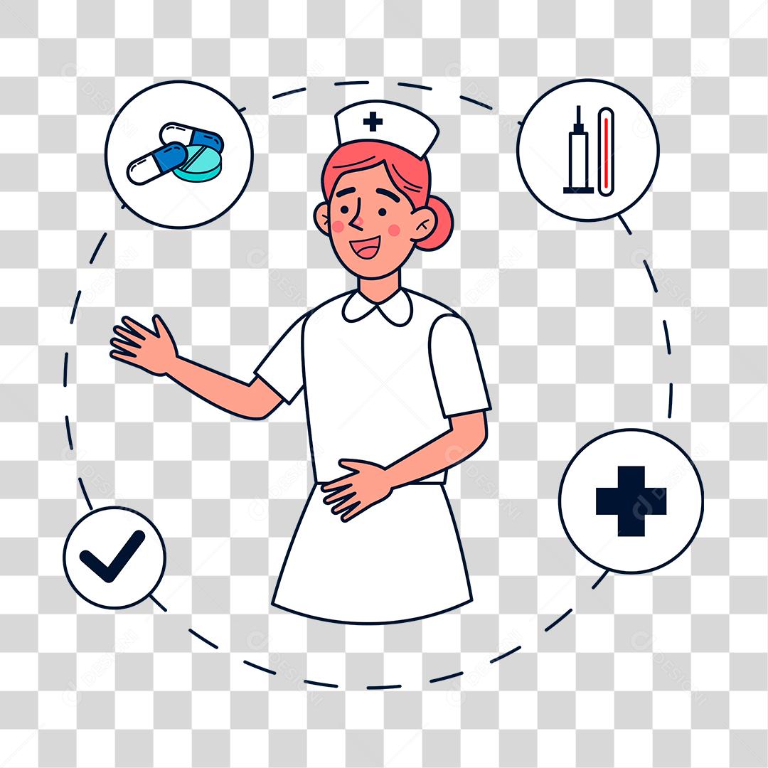 Desenho de enfermeira