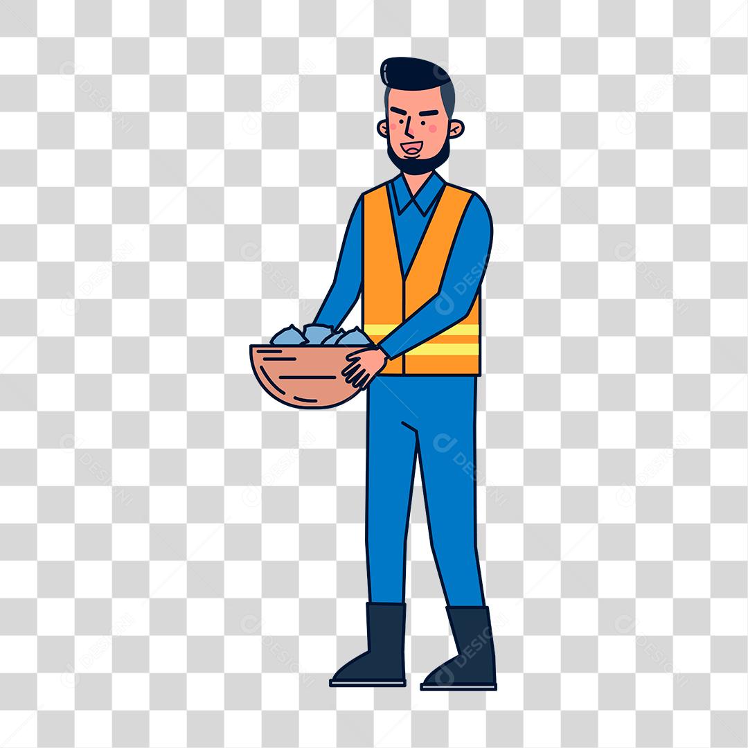 Desenho de homem trabalhador