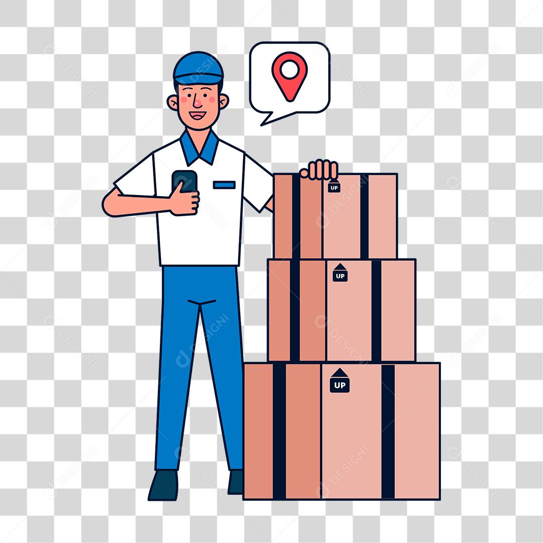 Motoboy cartoon delivering food to customer people