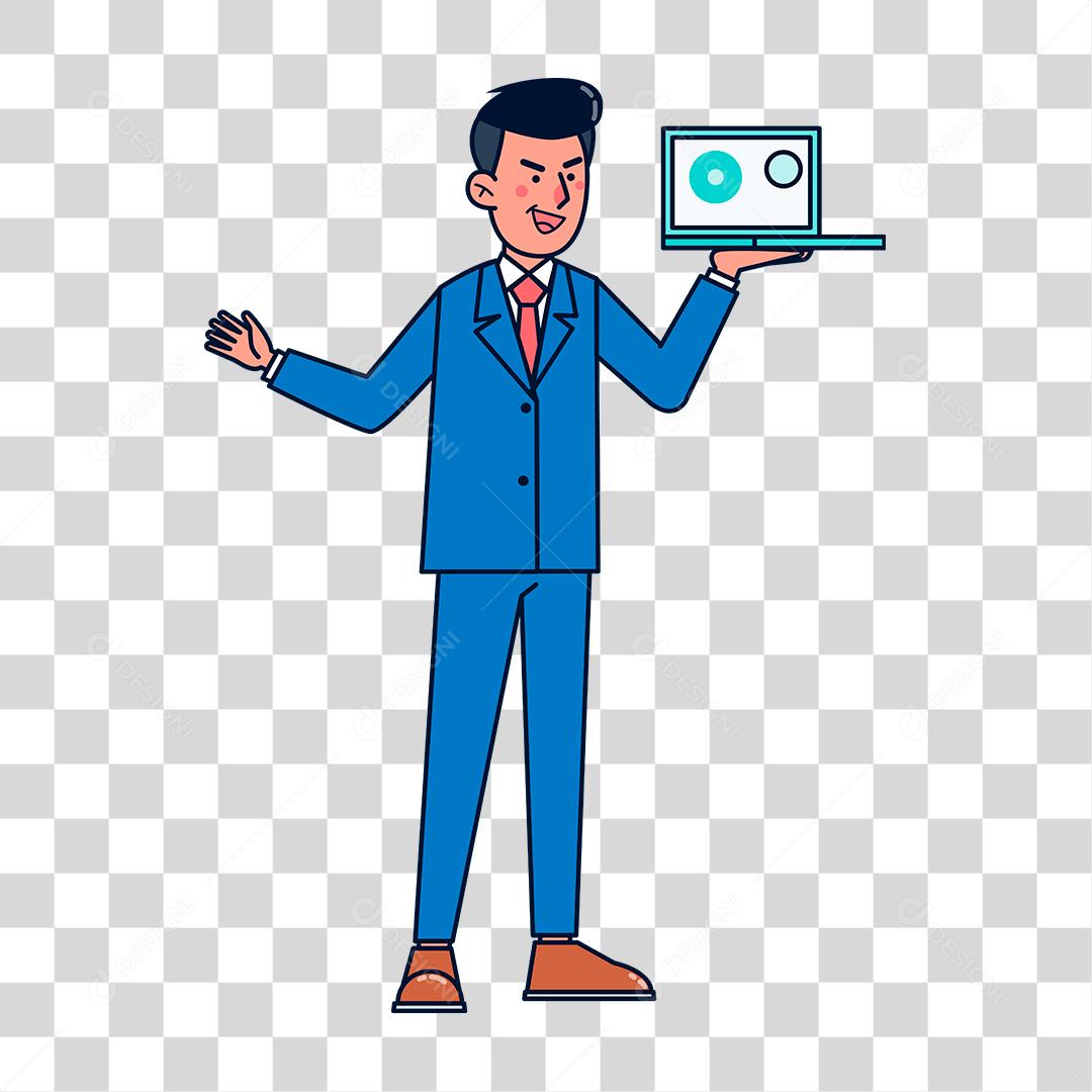 Desenho de homem empresário