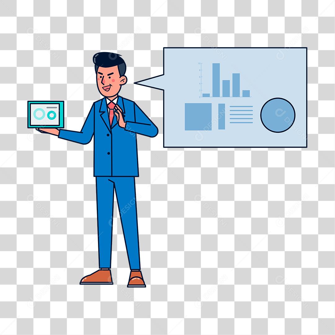 Desenho de homem empresário