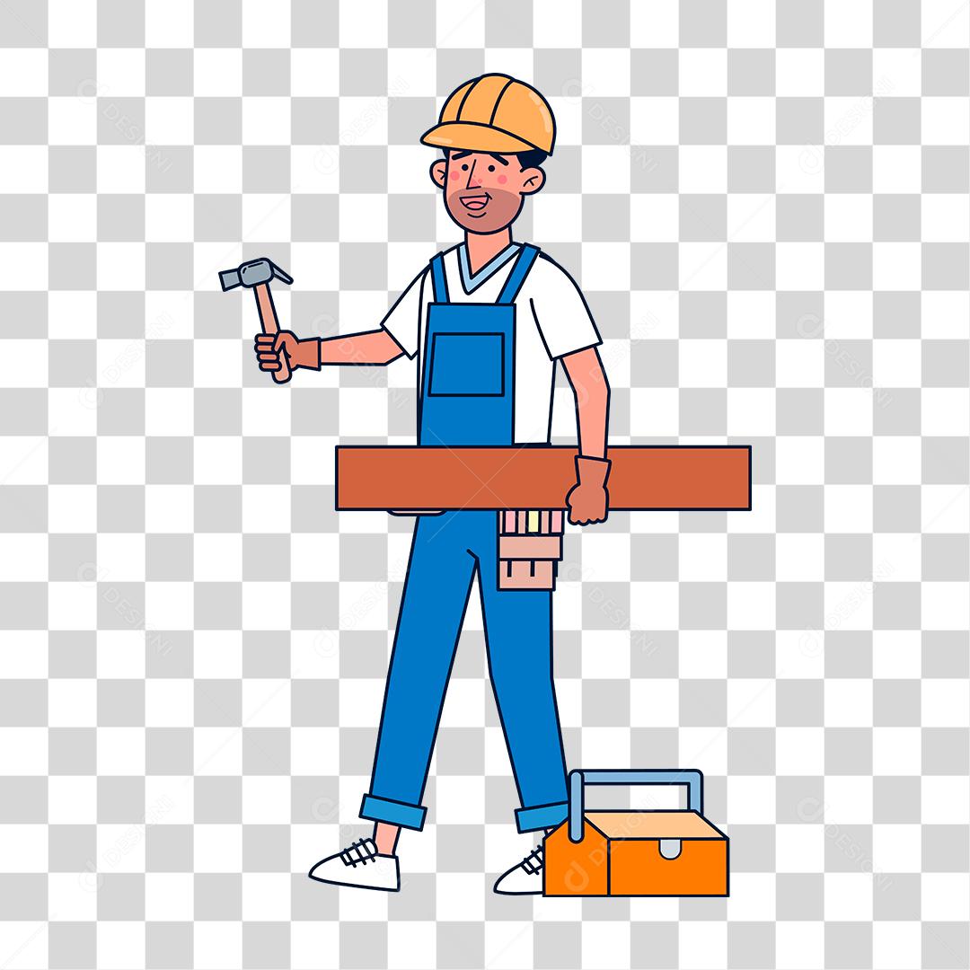 Desenho homem png transparente trabalhador