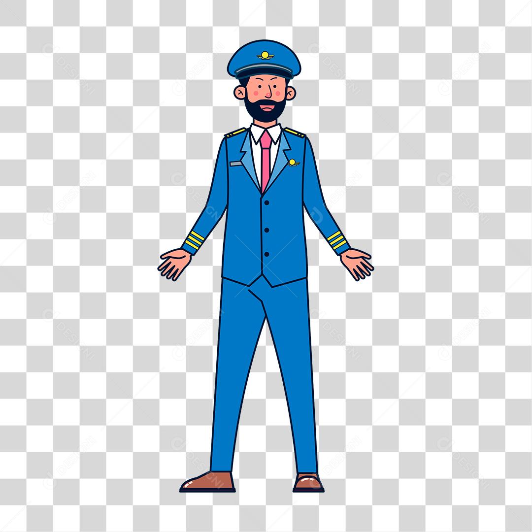 Desenho de policial concluindo seu trabalho