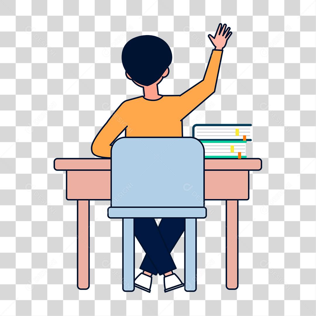 Desenho de pessoa na escola