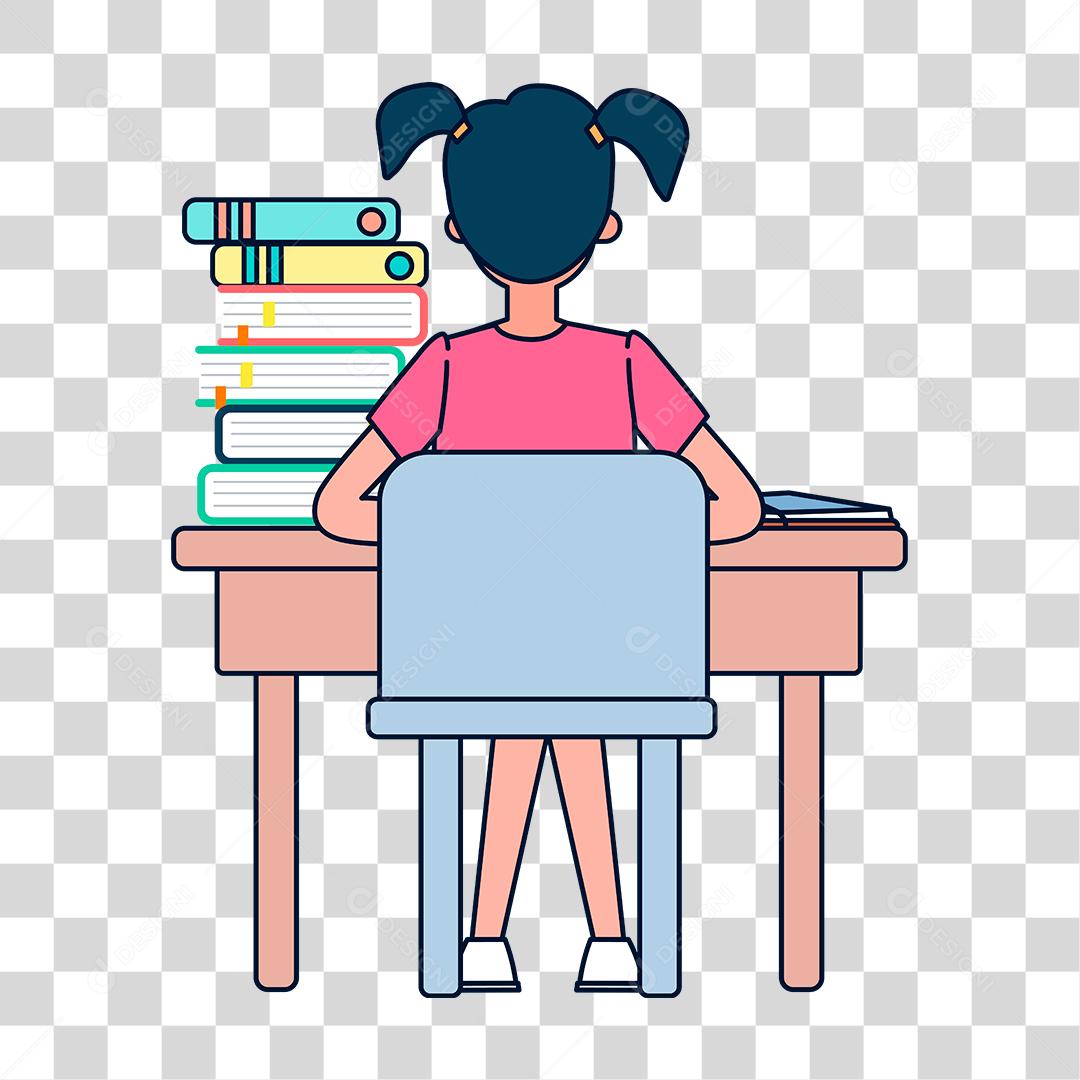 Desenho de pessoa na escola