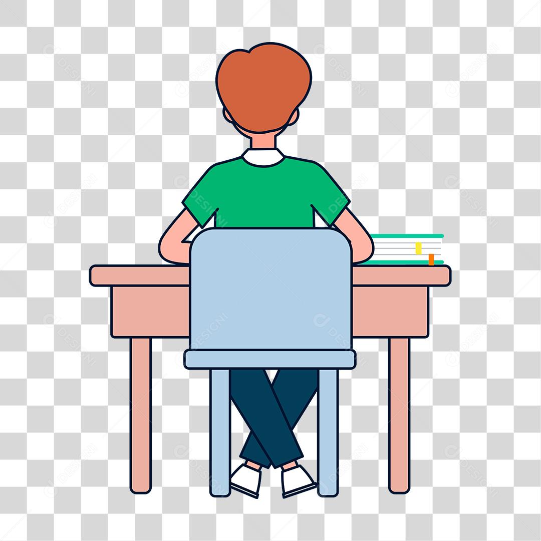 Desenho de pessoa na escola