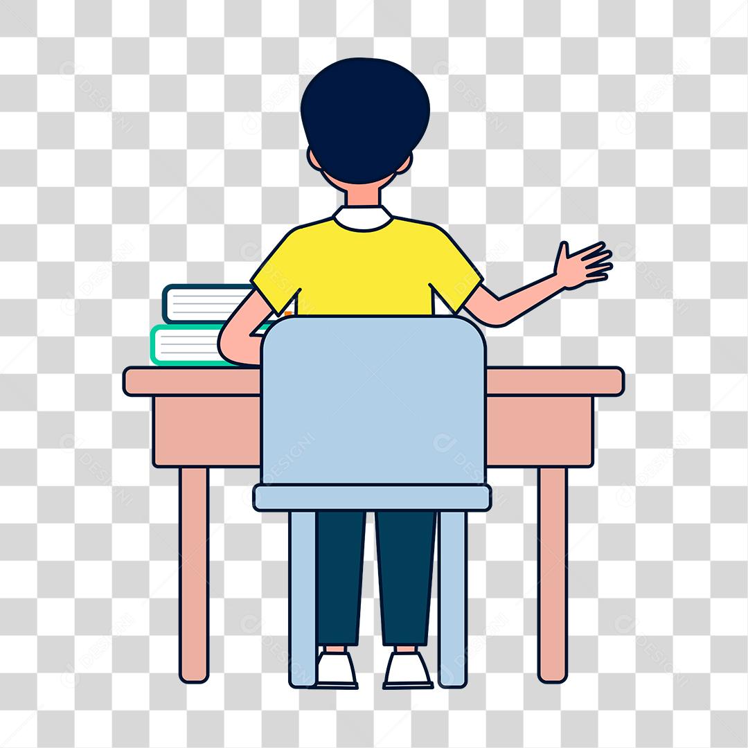 Desenho de pessoa na escola