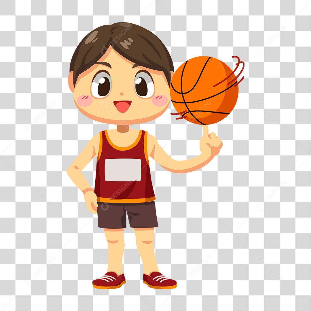 Desenho de homem jogando basquete esporte