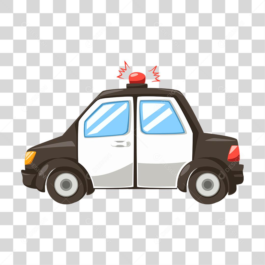 Desenho de carro de policias