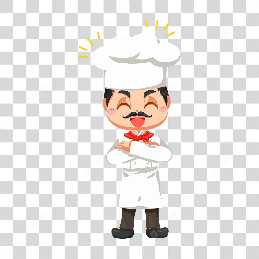 Desenho de chefe de cozinha comida restaurante