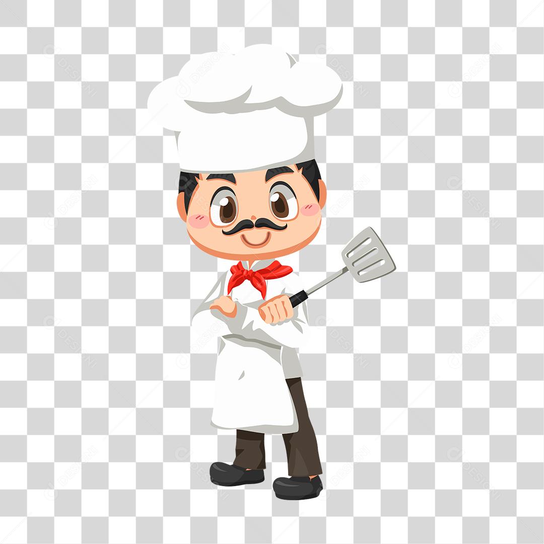 Desenho de chefe de cozinha comida restaurante