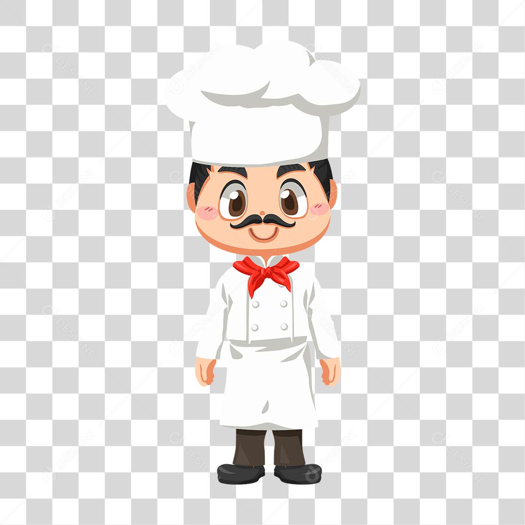 Desenho de chefe de cozinha comida restaurante