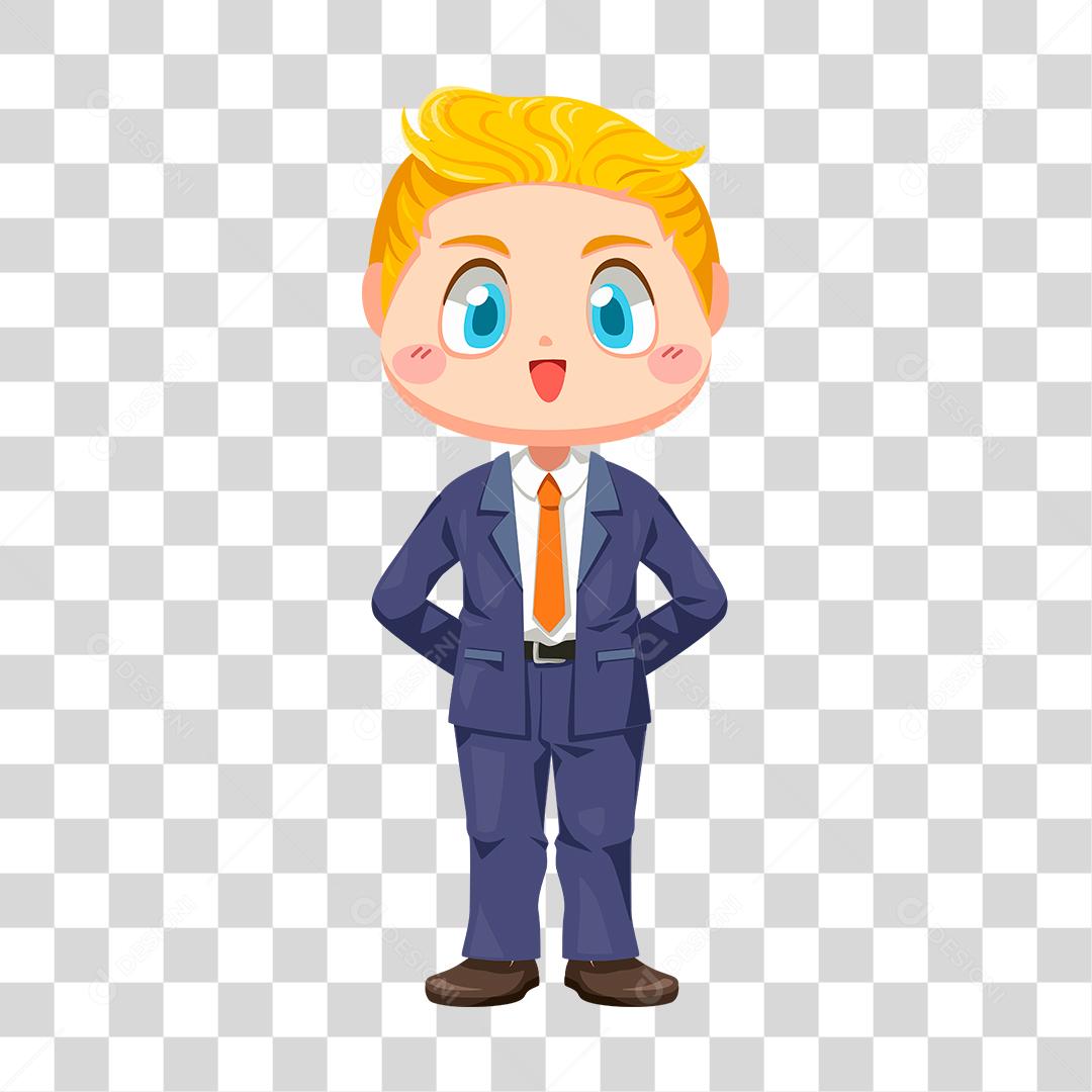 Desenho de homem empresário pessoa bem sucedida