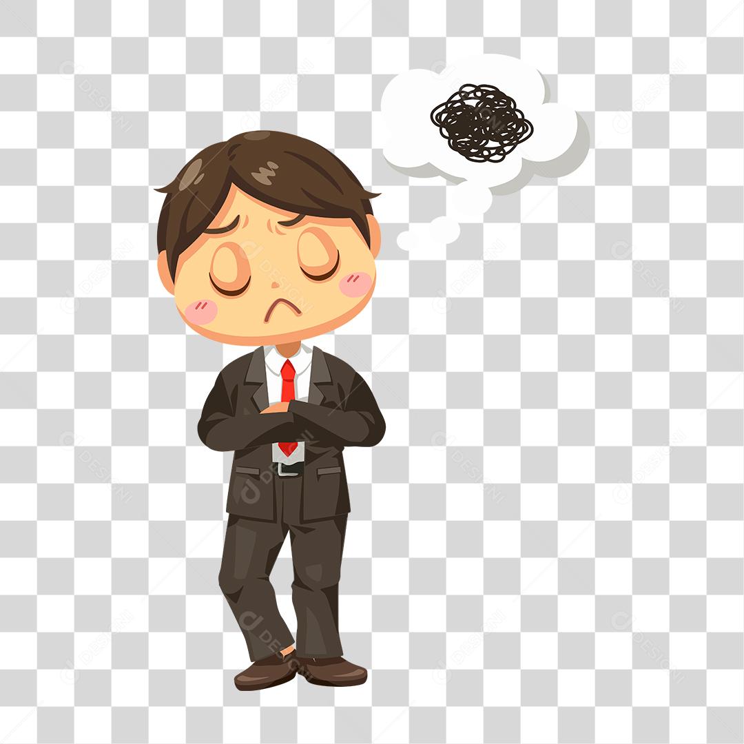 Desenho de homem empresário pessoa bem sucedida