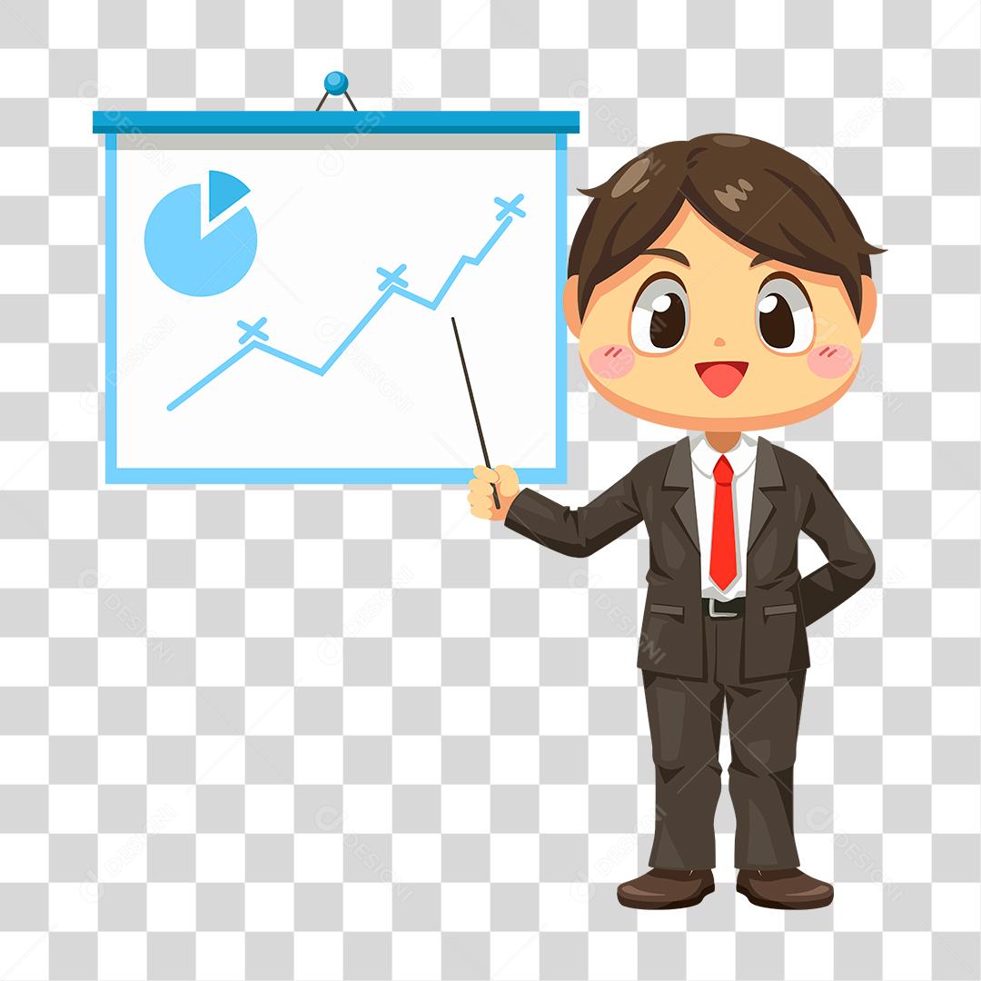 Desenho de homem empresário pessoa bem sucedida