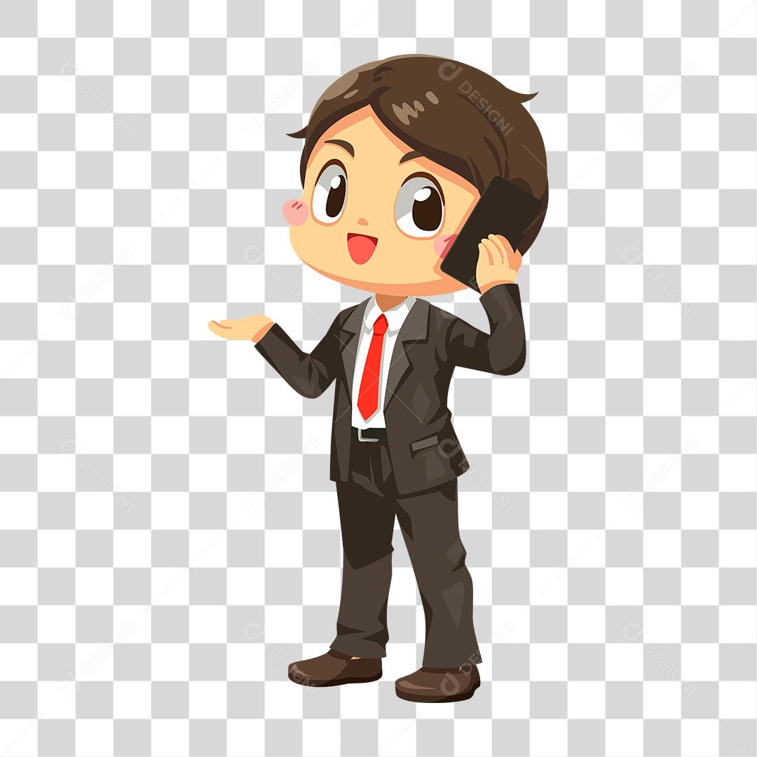 Desenho de homem empresário pessoa bem sucedida