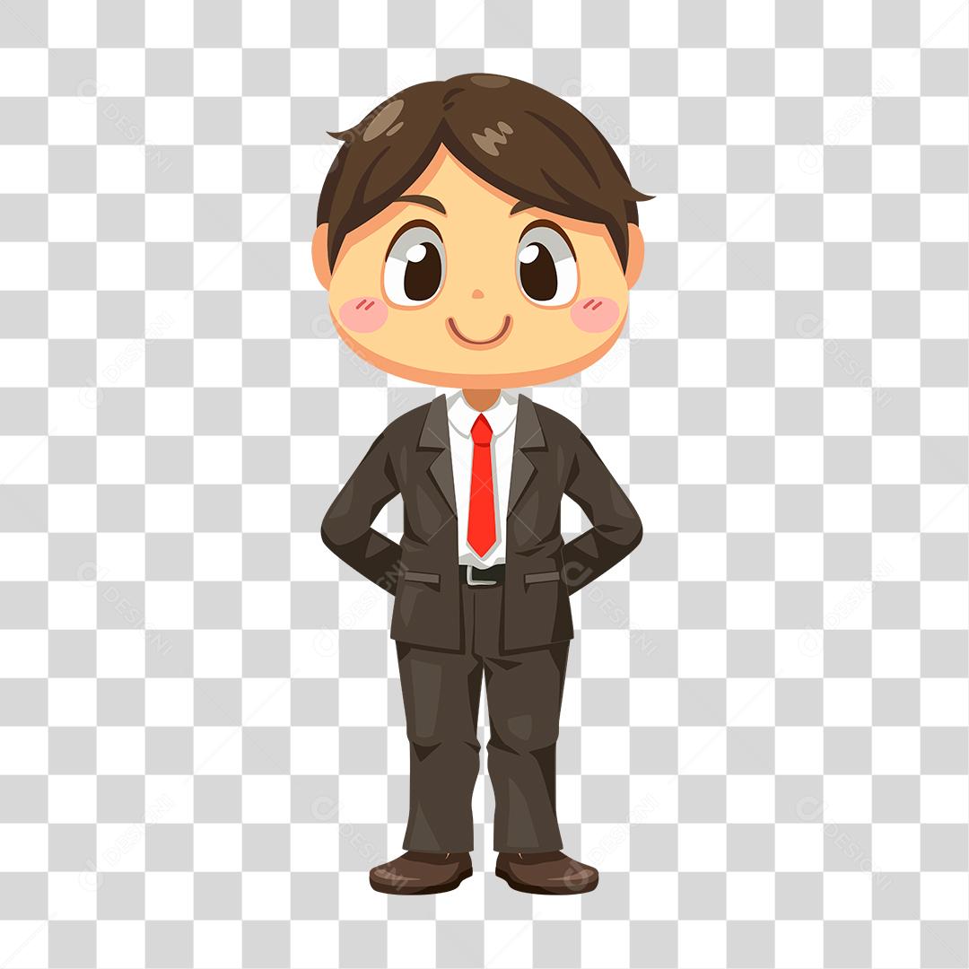 Desenho de homem empresário pessoa bem sucedida