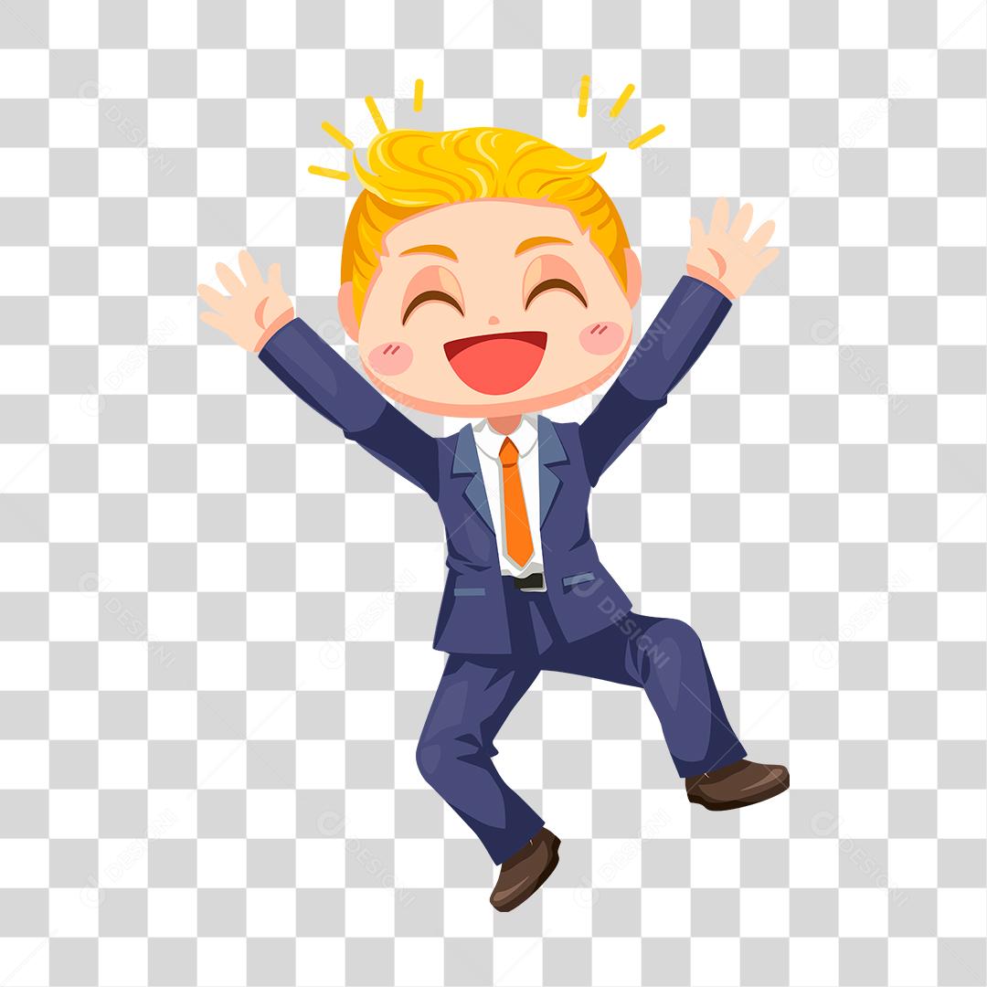 Desenho de homem empresário pessoa bem sucedida