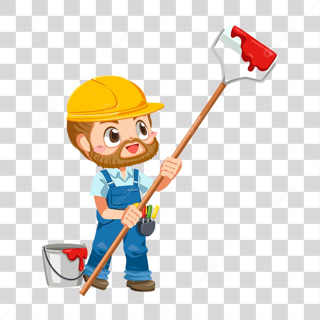 Desenho de homem trabalhador