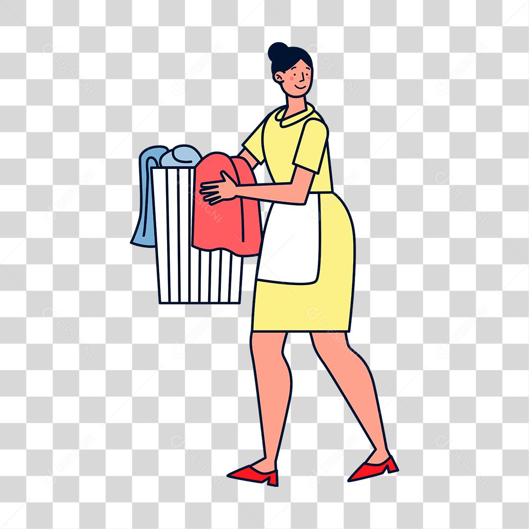 Desenho mulher png transparente empregada
