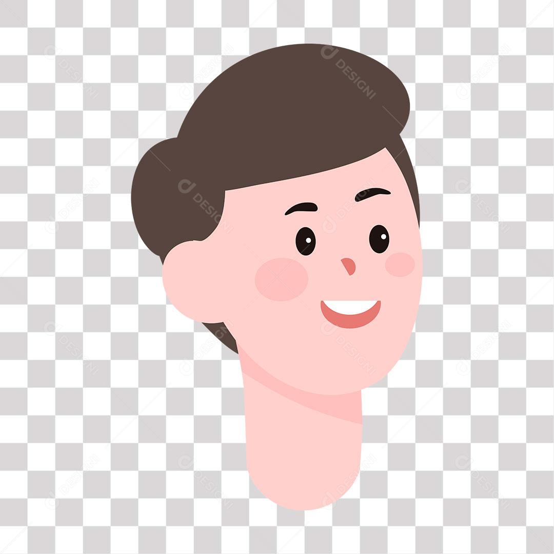 desenho de cabeça de homem sorrindo