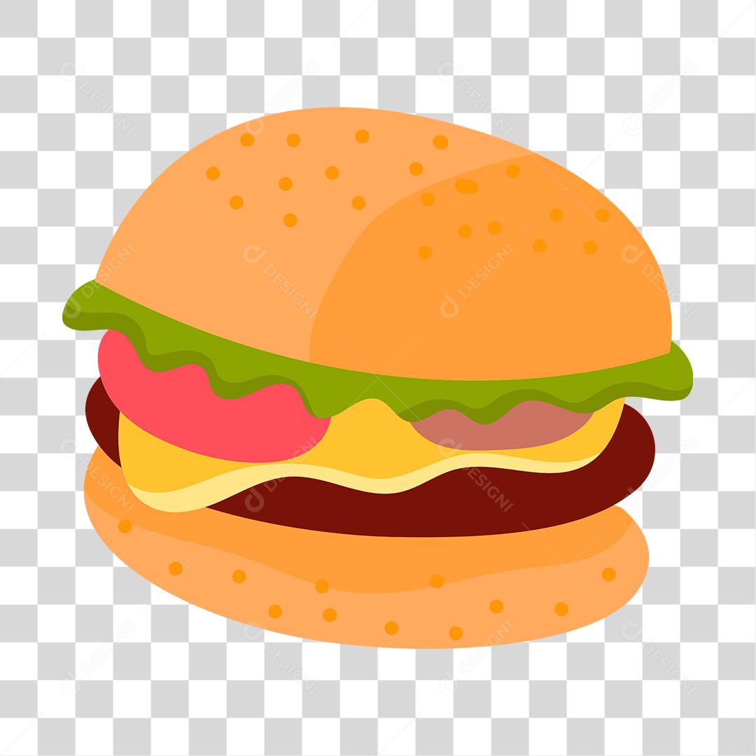 Desenho de comida hamburguer