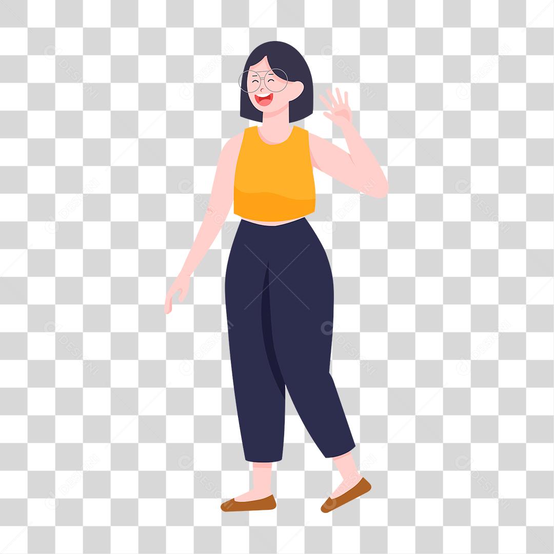 Desenho de uma mulher jovem