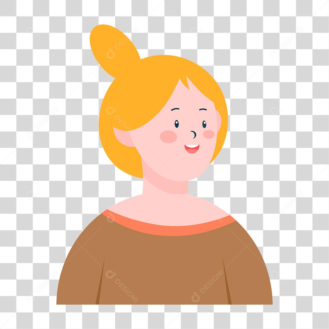 Desenho de um rosto feminino com expressões