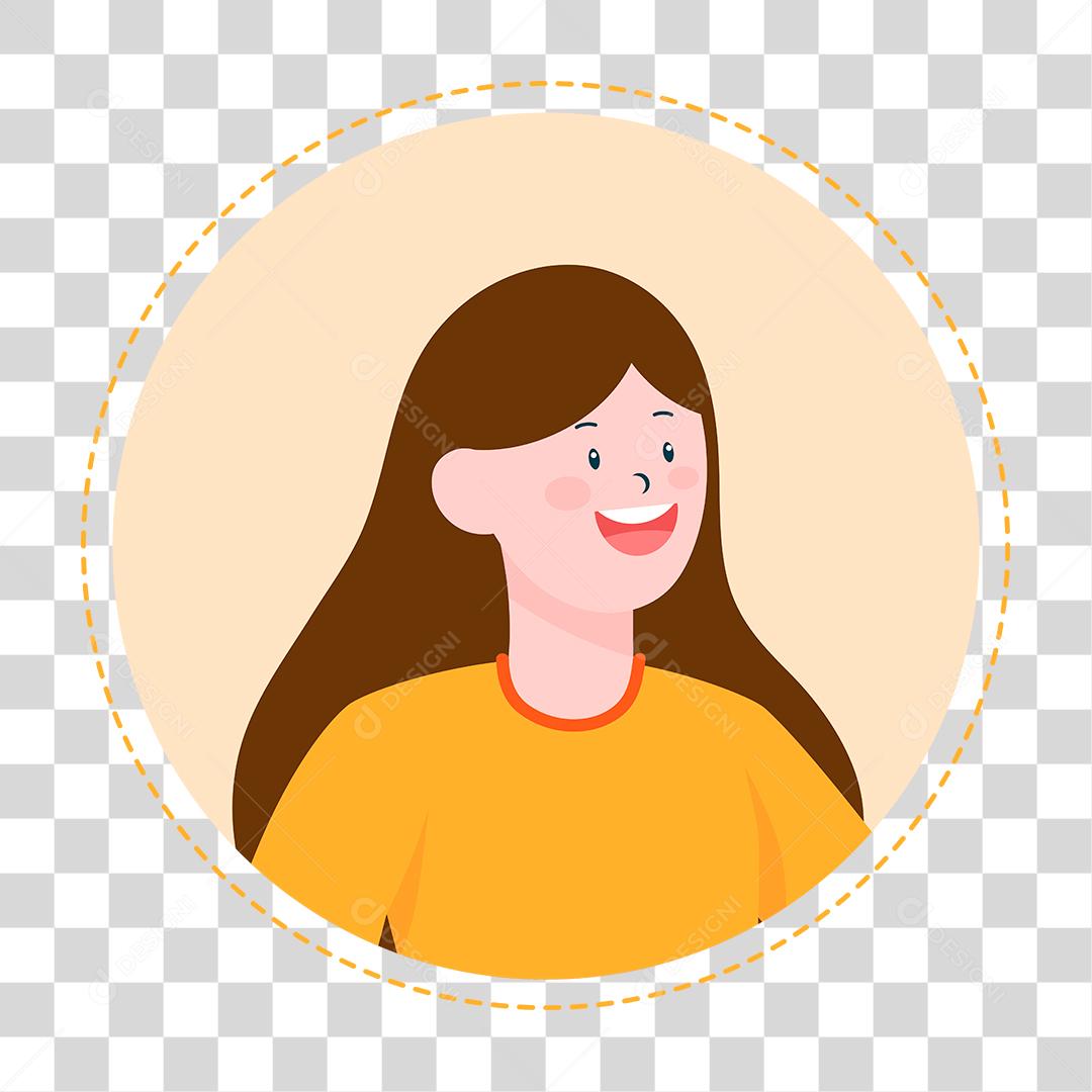 Desenho de um rosto feminino com expressões