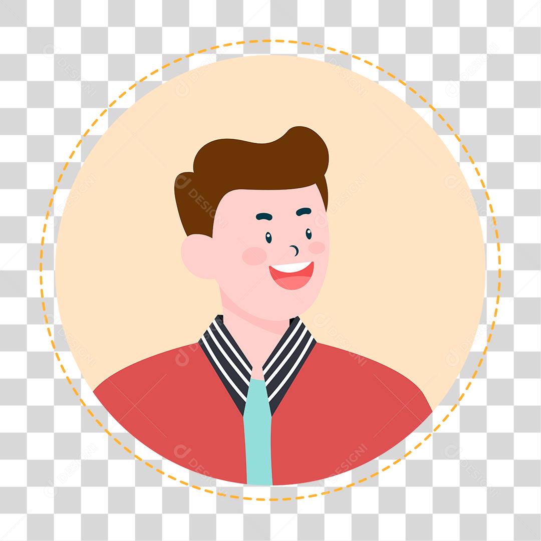 Desenho de um rosto masculino com expressões