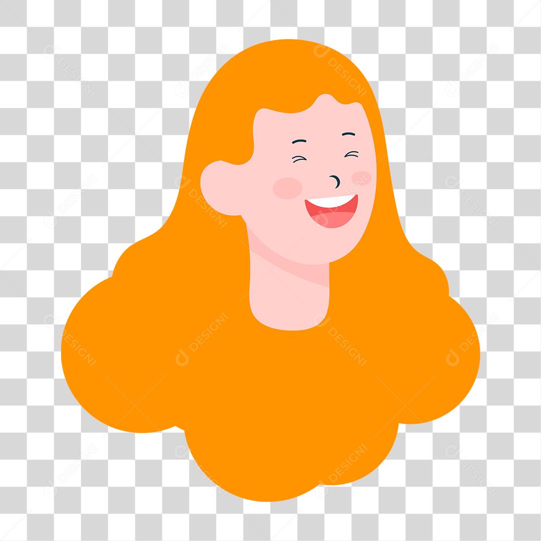 Desenho de um rosto feminino com expressões