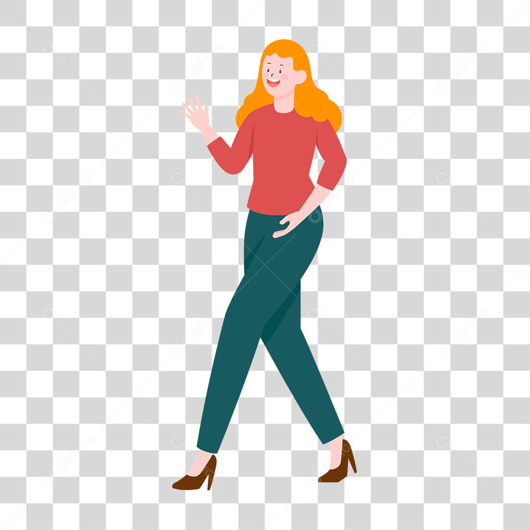 Desenho de uma mulher jovem