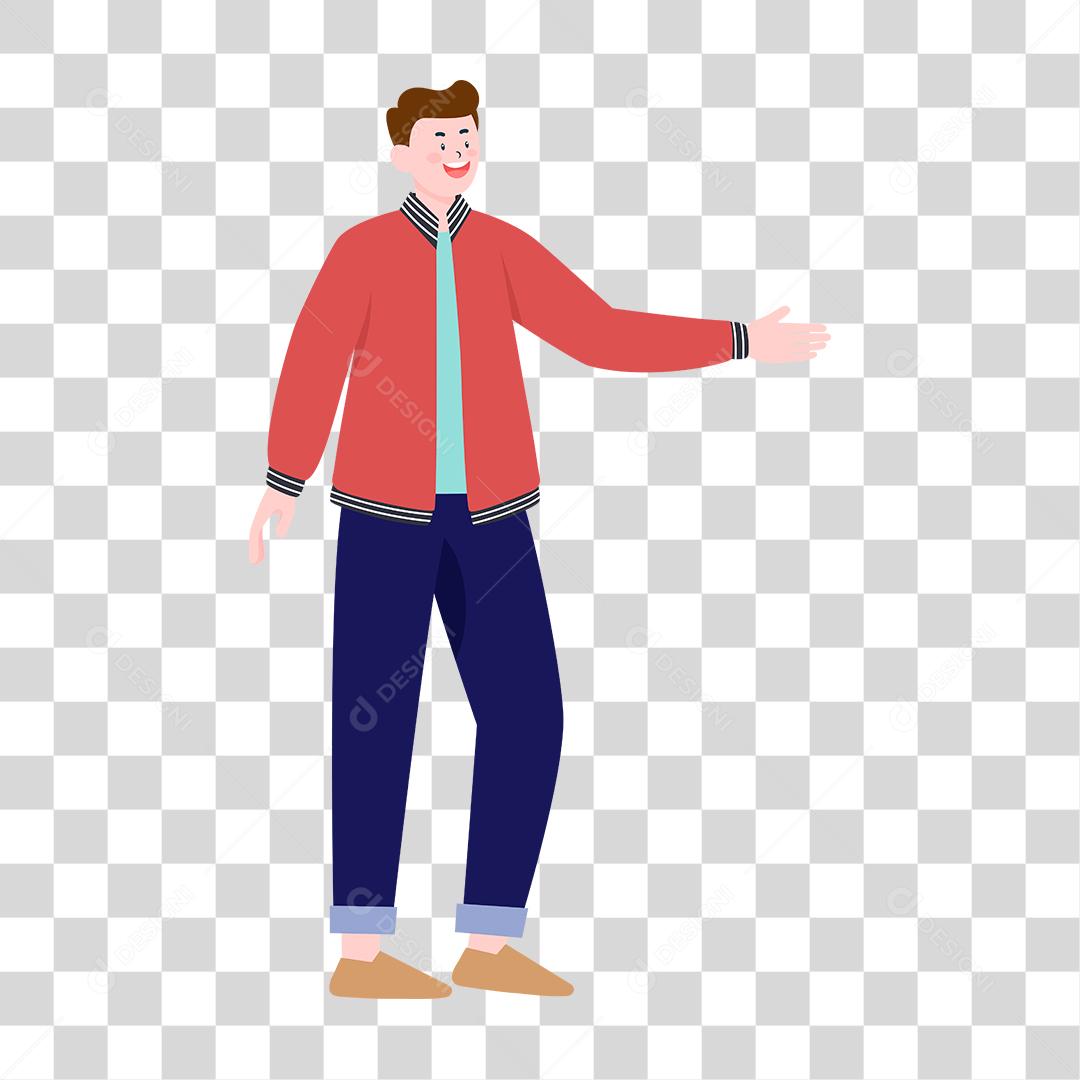 Desenho de um homem jovem