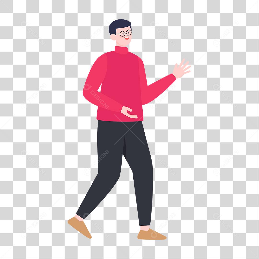 Desenho de um homem jovem