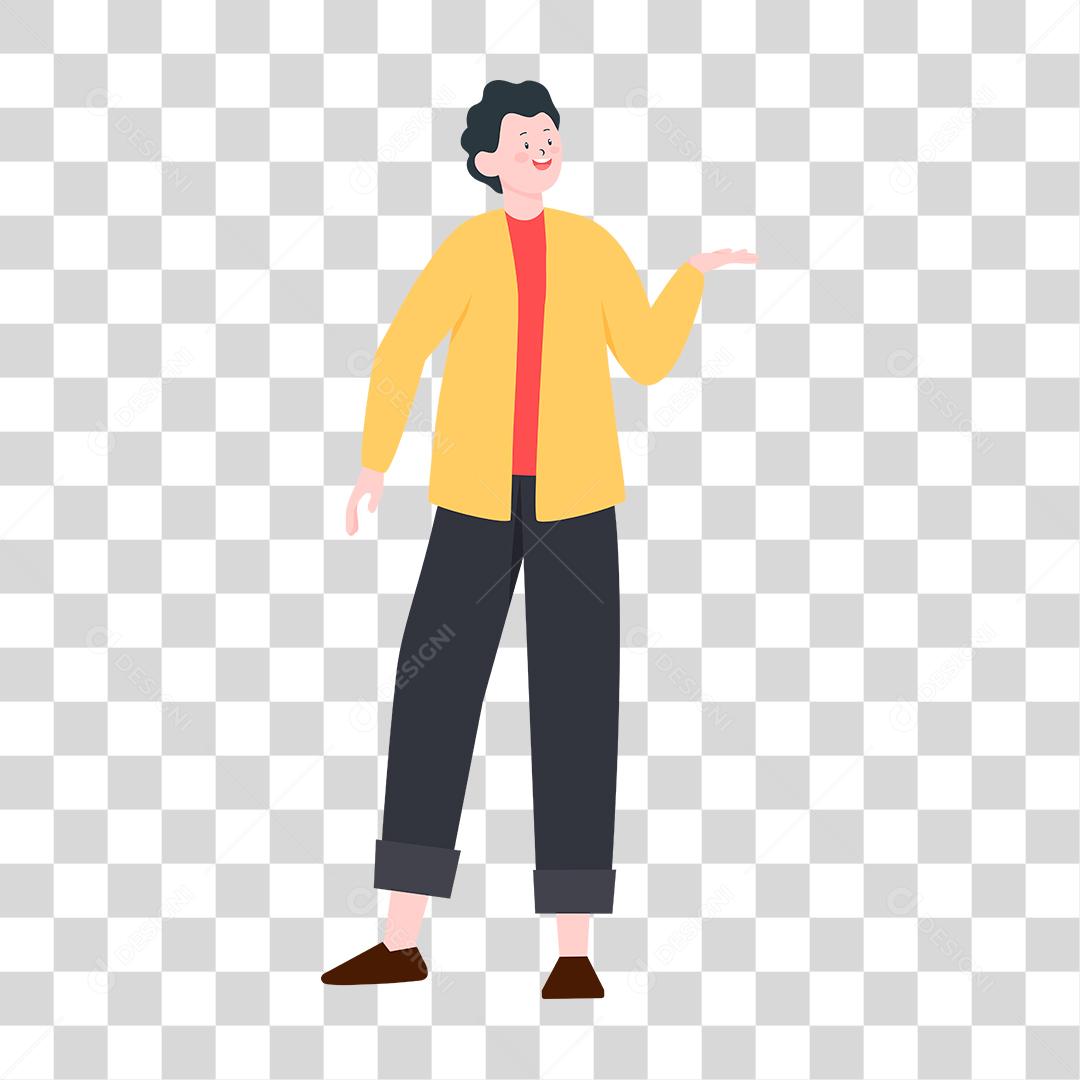 Desenho de um homem jovem