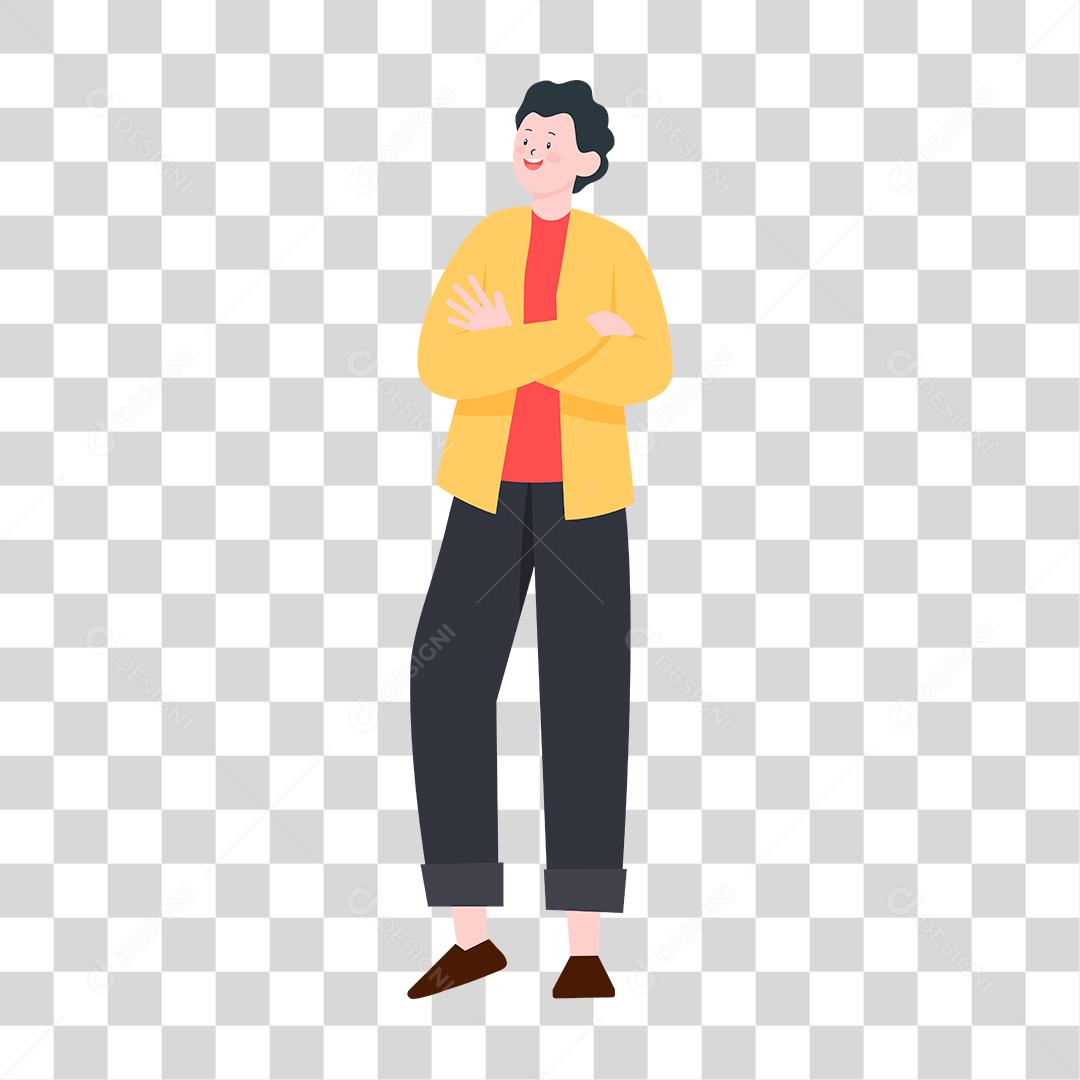 Desenho de um homem jovem