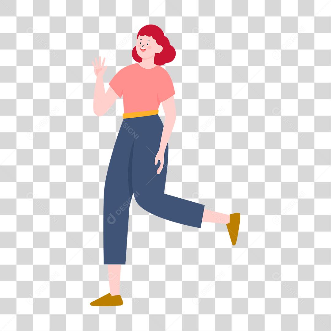 Desenho de uma mulher jovem